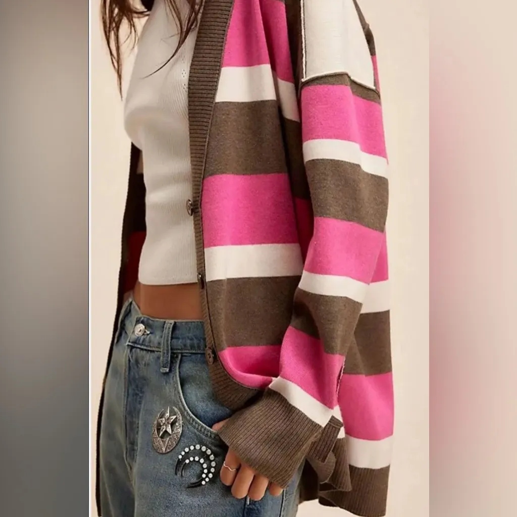 We The Free $198 MSRP League Of Her Own Cardigan Aurora Pinecone - Image 2