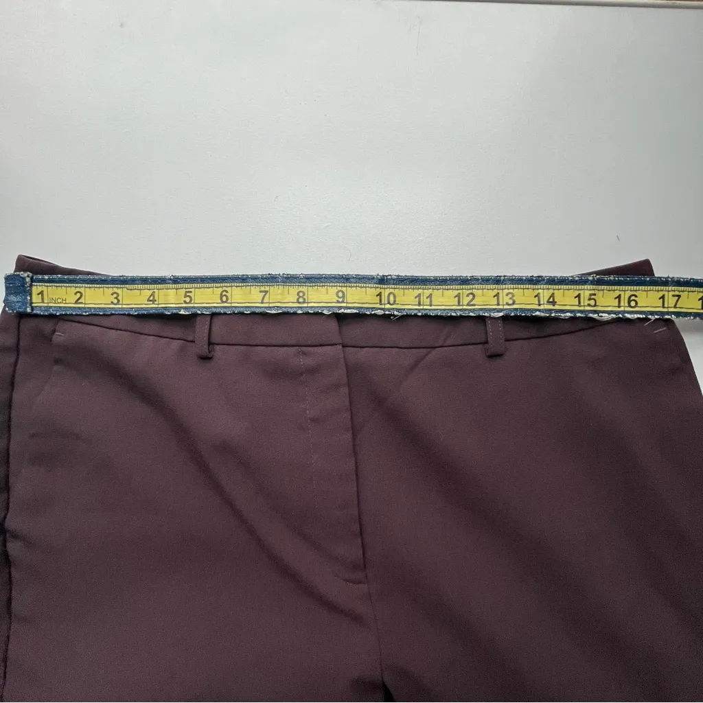 New York & Company Brown Burgandy Wide Leg Pants 14 Red - Image 7