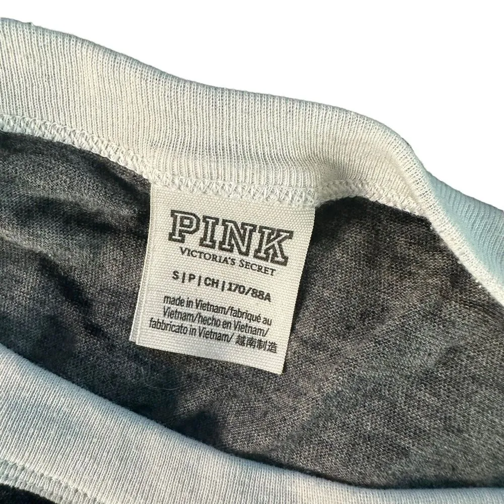 Victoria's Secret P Logo‎ Tee Size S Distressed Gray Short Sleeve Lightweight - Image 9