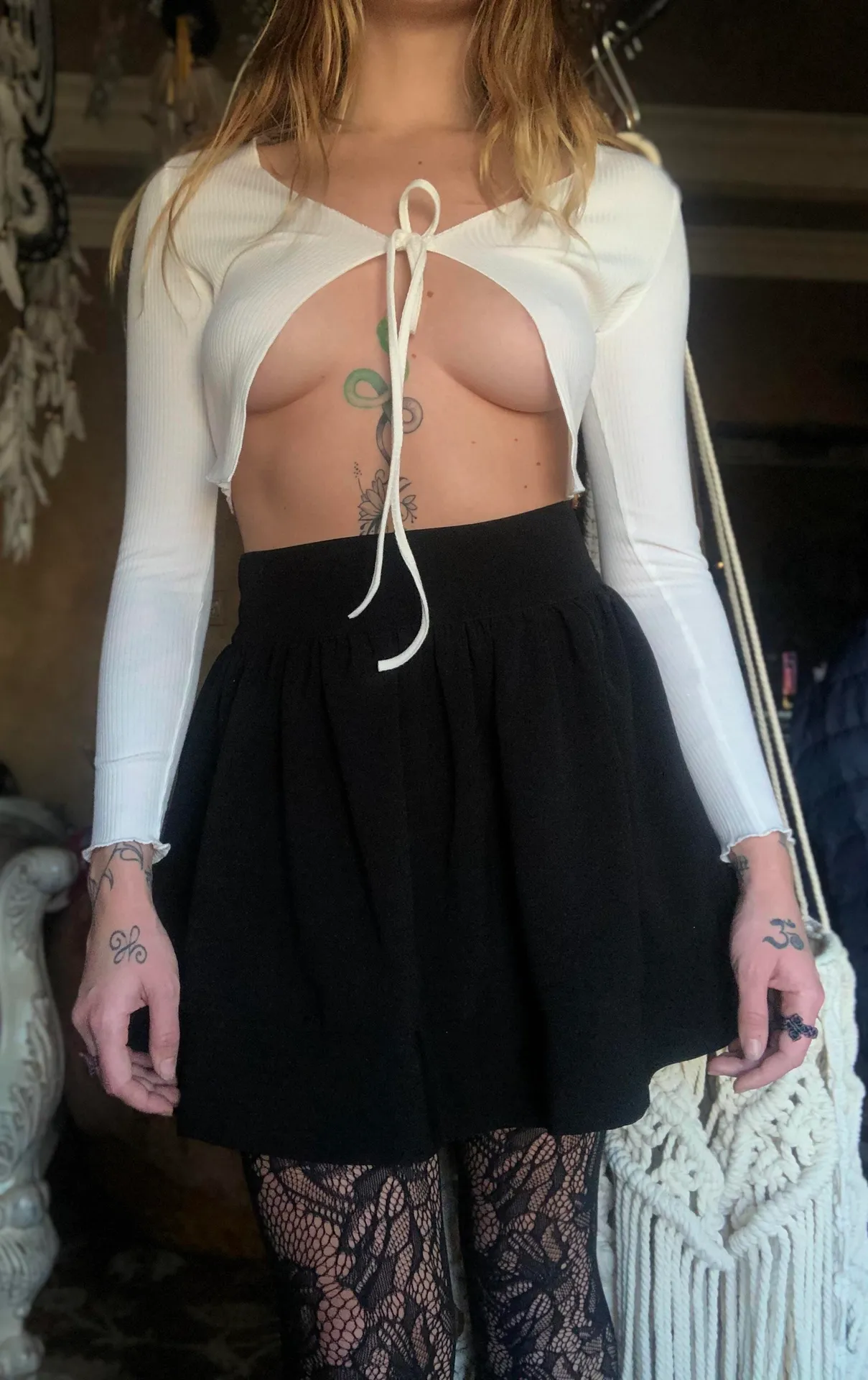Sexy Schoolgirl Crop Top Small - Image 3