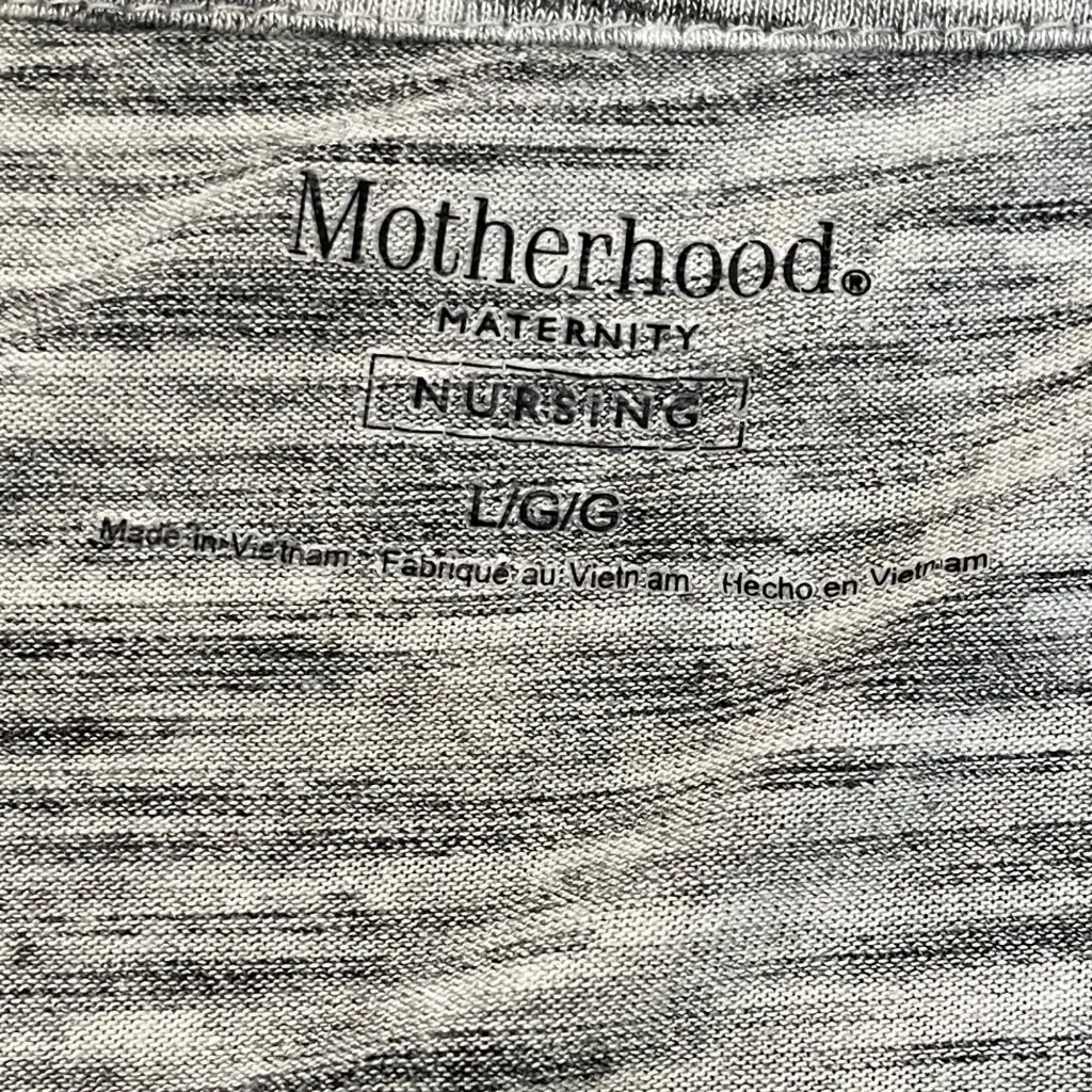 Motherhood‎ Maternity Nursing Top Women's Size Large Heathered Gray Long Sleeves - Image 4