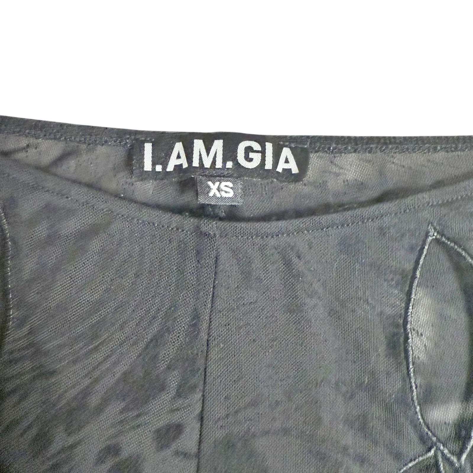 I.AM.GIA Annihya Pant Amina Top Black Animal Print Burnout Sexy 2 Piece Set S - Image 7