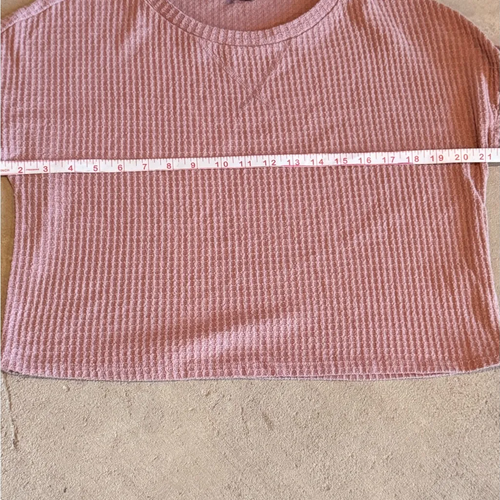 Charlotte Russe Textured Mauve Long Sleeve Top - Image 5