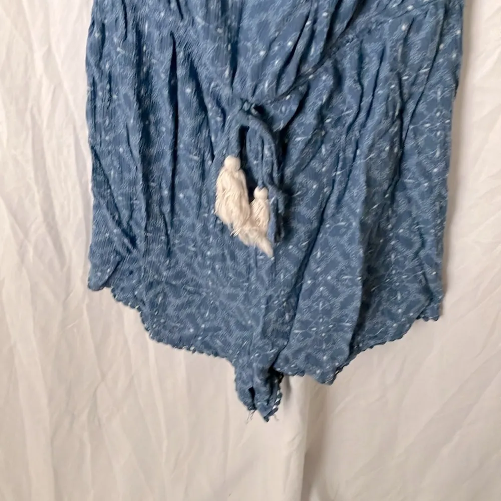 Rewind: Denim Blue Floral Romper- M - Image 12