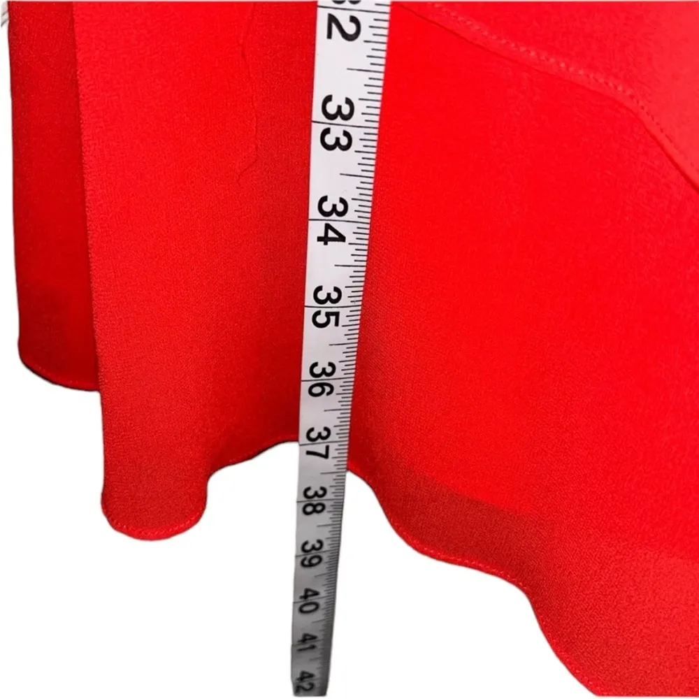 NEW Red Ralph Lauren Dress Women Size Small 2 Ruffle Detail Lightweight Designer - Image 2