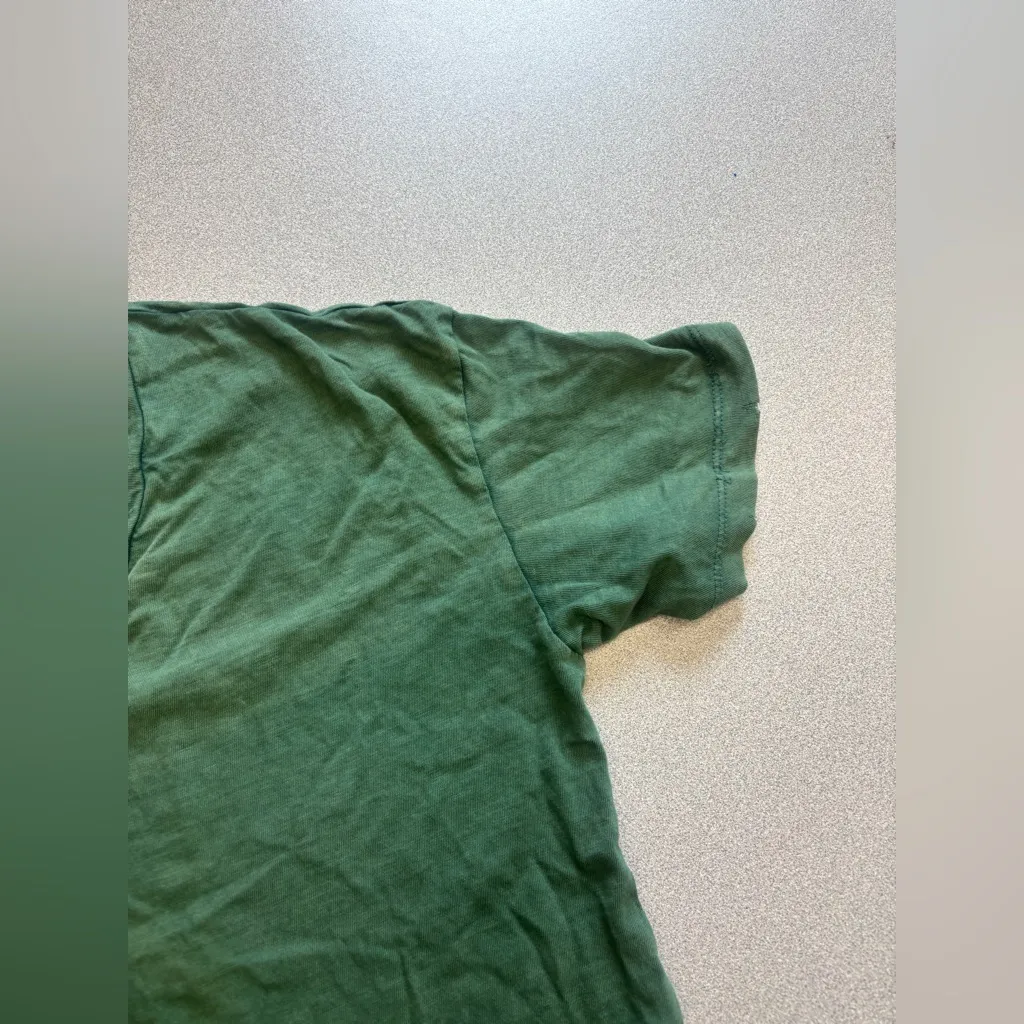 Aerie Green Women's Casual Top 100% cotton distressed short sleeve small - Image 6