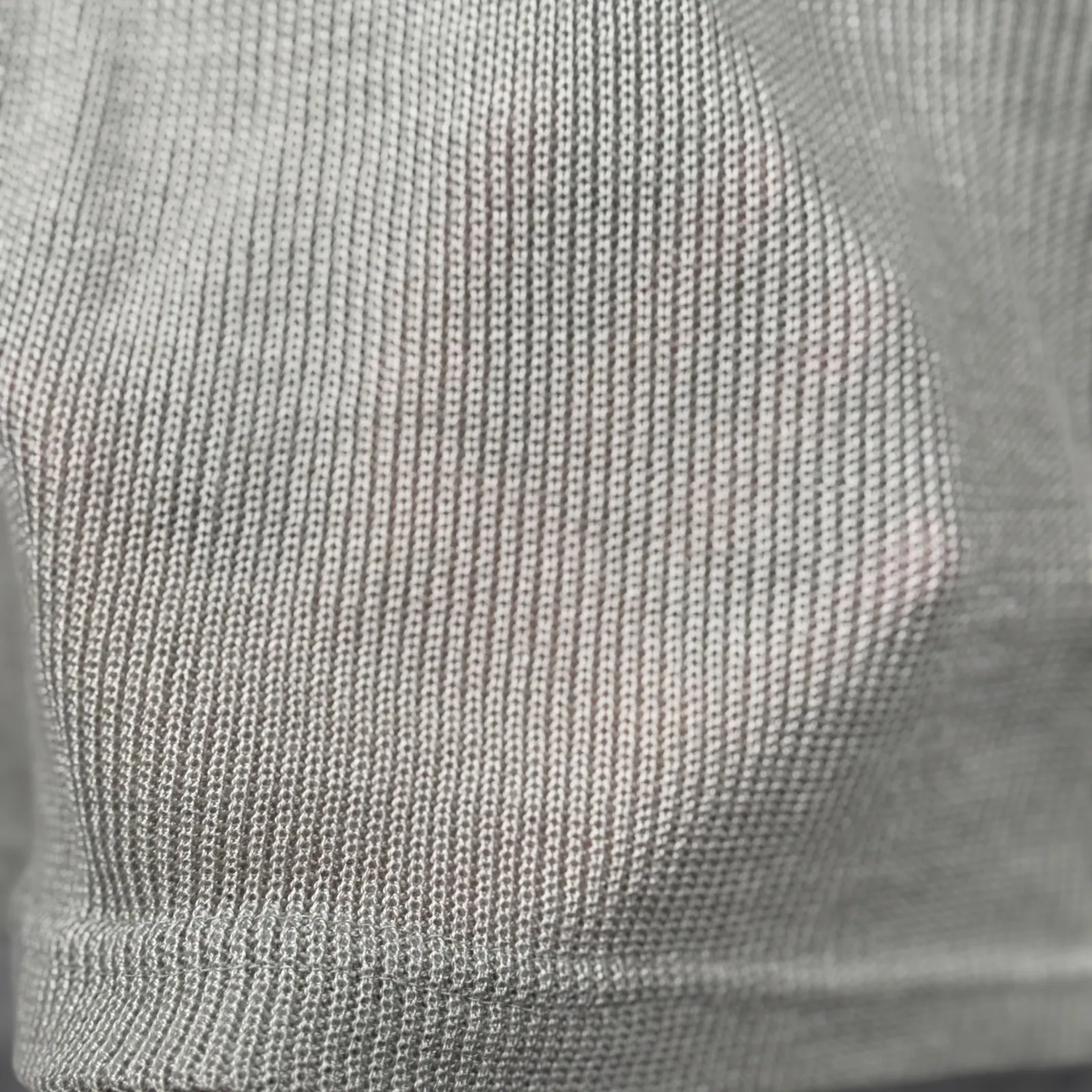 Carolyn Taylor Ribbed Top L Sage Green Long Sleeve Crewneck Minimalist Sweater - Image 5