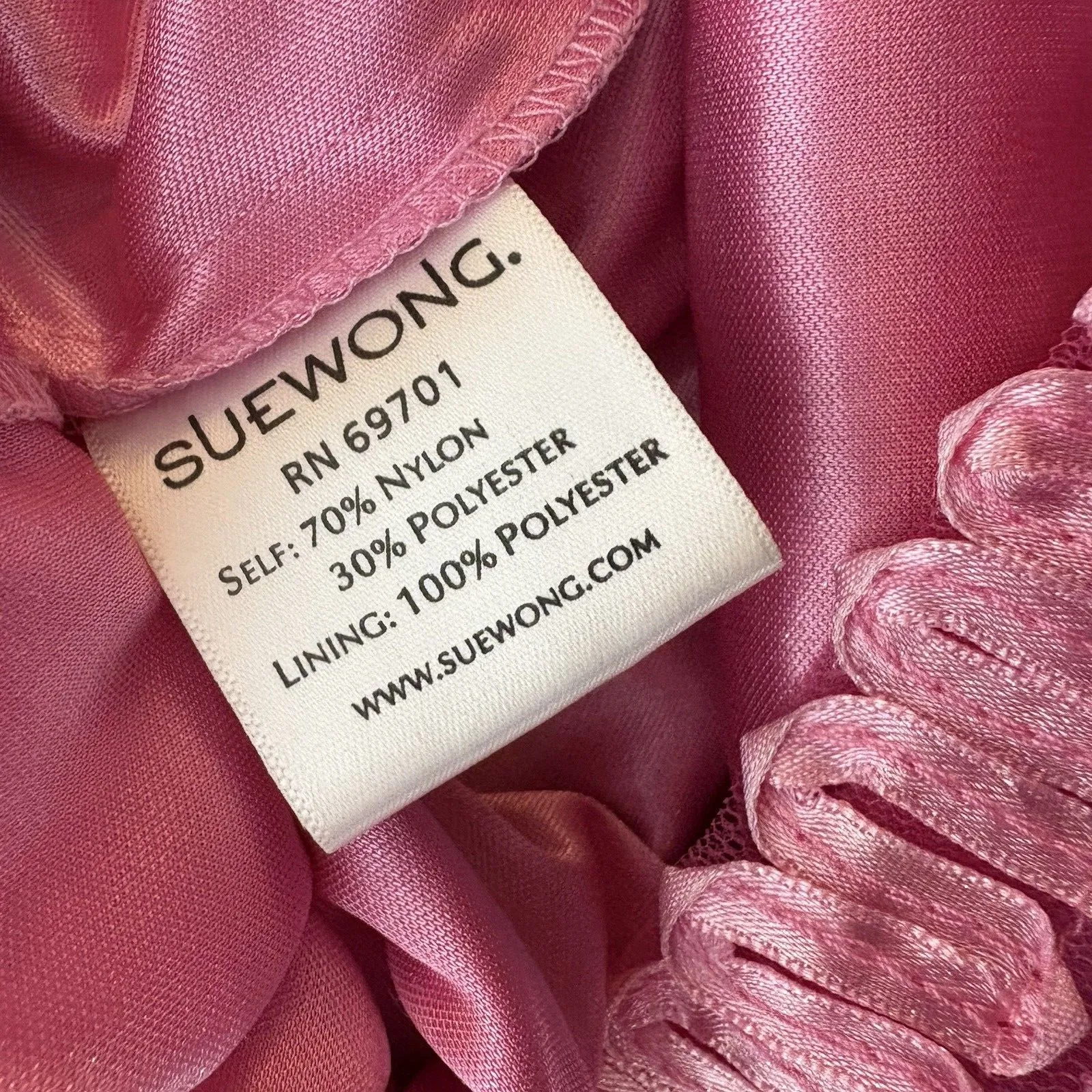 Sue Wong Nocturne Pink Silver Beaded  Applique Flowers Size 4 Evening Night - Image 9