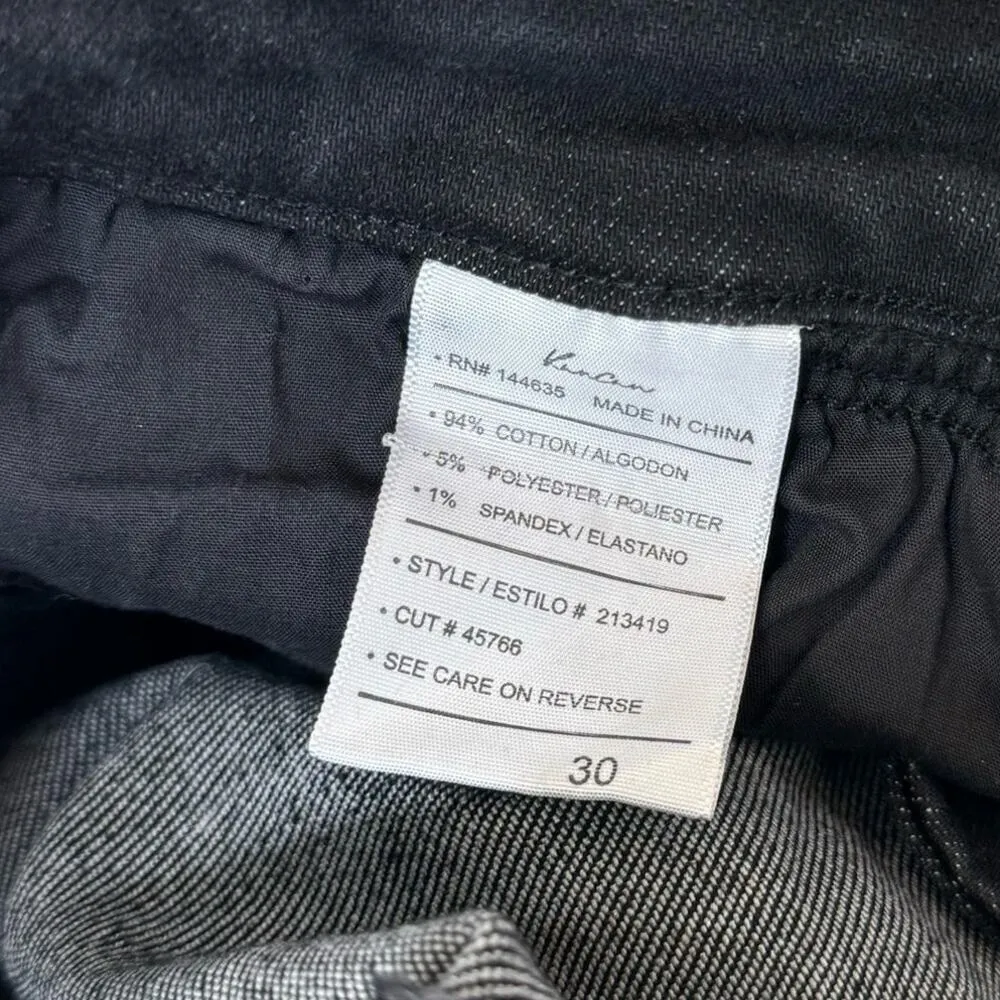 KanCan Maurices High Rise Black Wash Frayed Hem Bootcut Jean 30 - Image 6