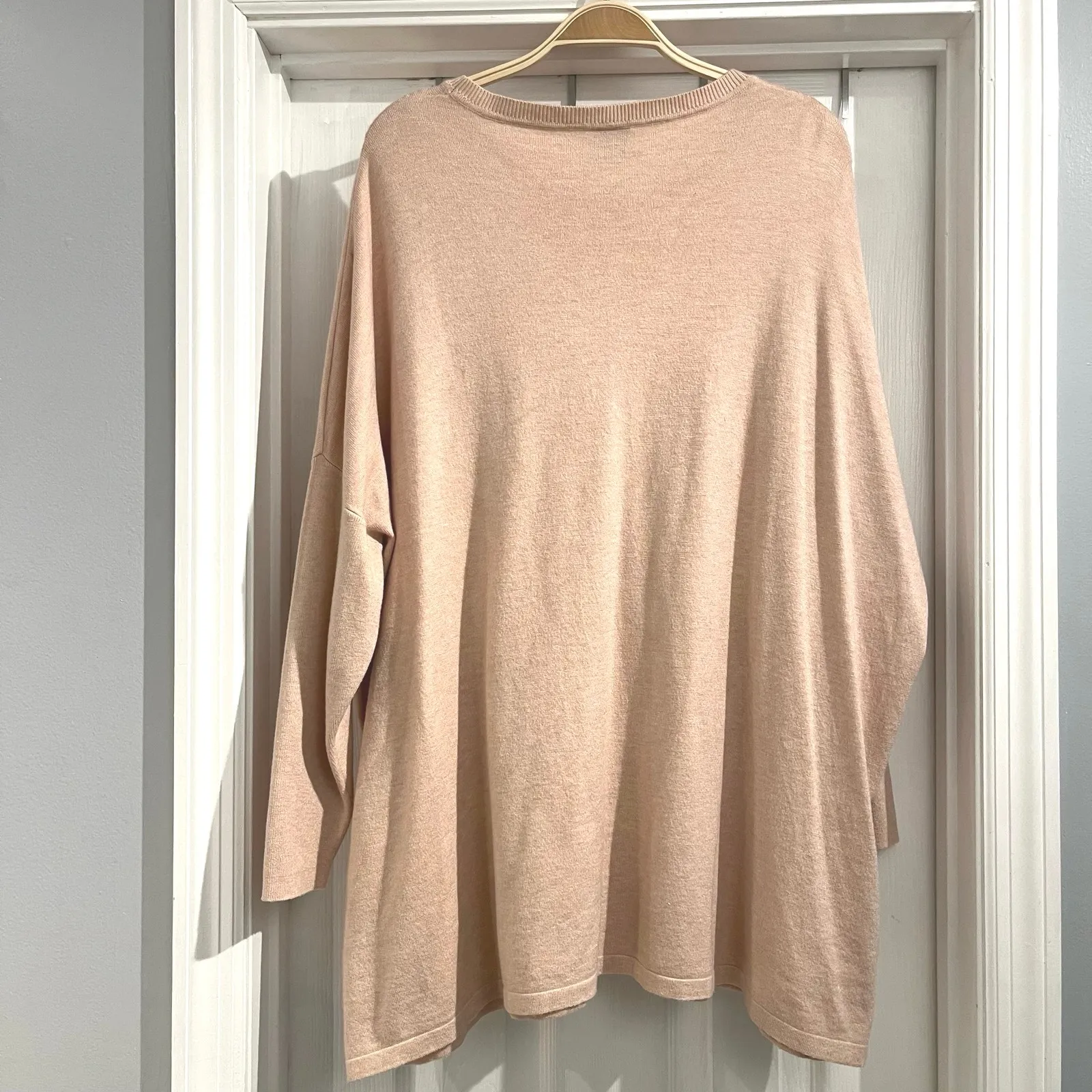 Greek Women’s Light pink Oversized Sweater Size XL - Image 2