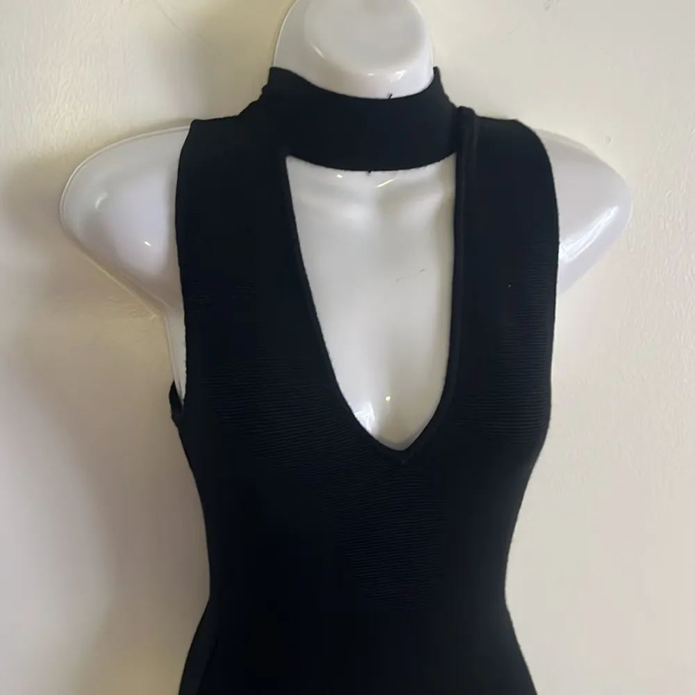 Olivaceous bodycon sexy little black dress - Image 2