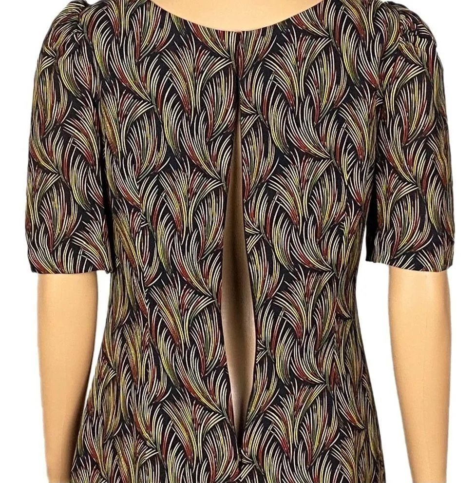 MOULINETTE SOEURS/ANTHROPOLOGIE “Silk Feather Dress” in 100% Silk. Size 6. EUC - Image 11