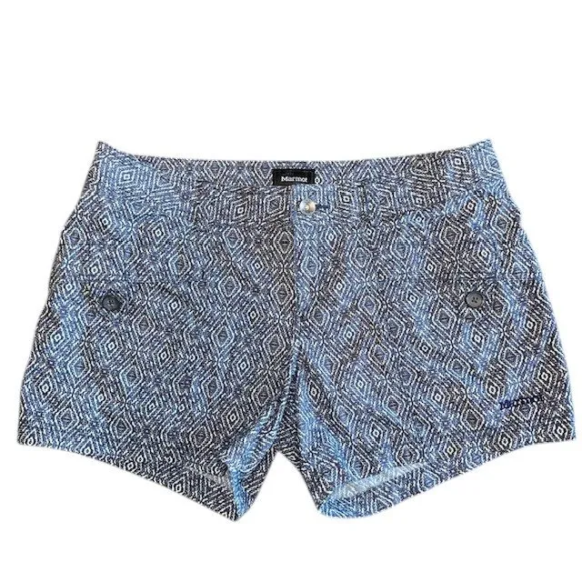 Marmot Shorts Diamond Print‎ Casual Everyday Wear Blue Size 14 - Image 3
