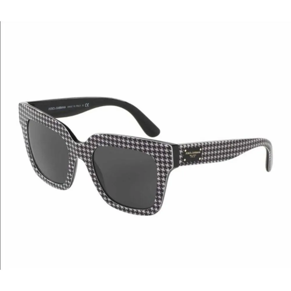 Authentic Dolce & Gabbana DG 4286 3079/87 Pied De Poule Houndstooth Print Sungl - Image 8