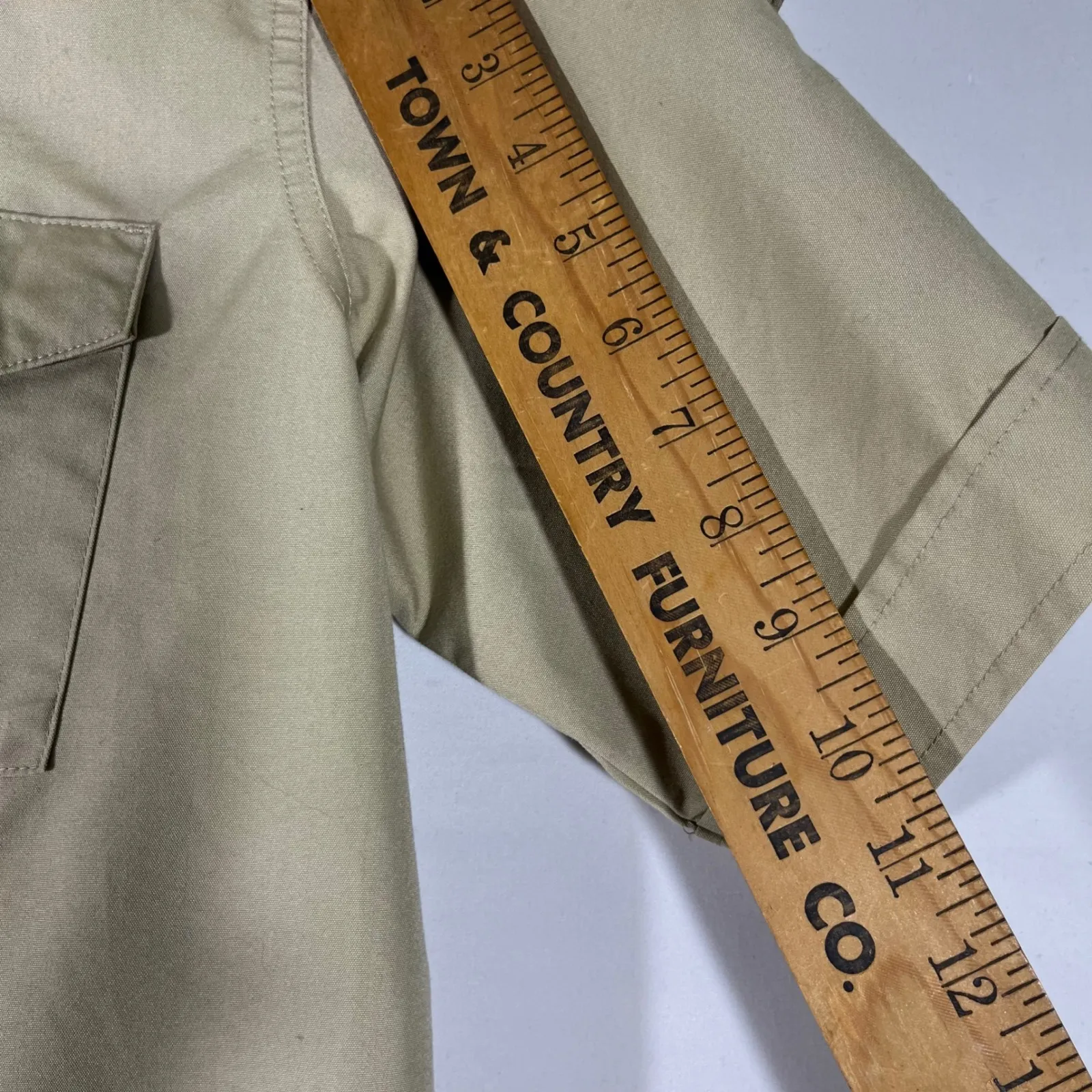 Boy Scouts of America Uniform Shirt Women's Short Sleeve Button Up Khaki Sz L Tan Size L - Image 4