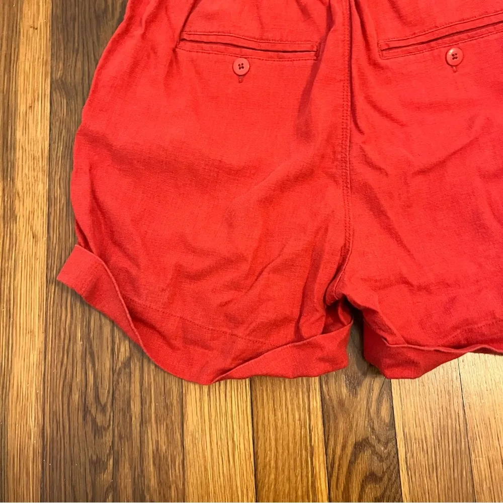 Sanctuary Daily Paperbag Tie Waist Short Red Orange - Image 7