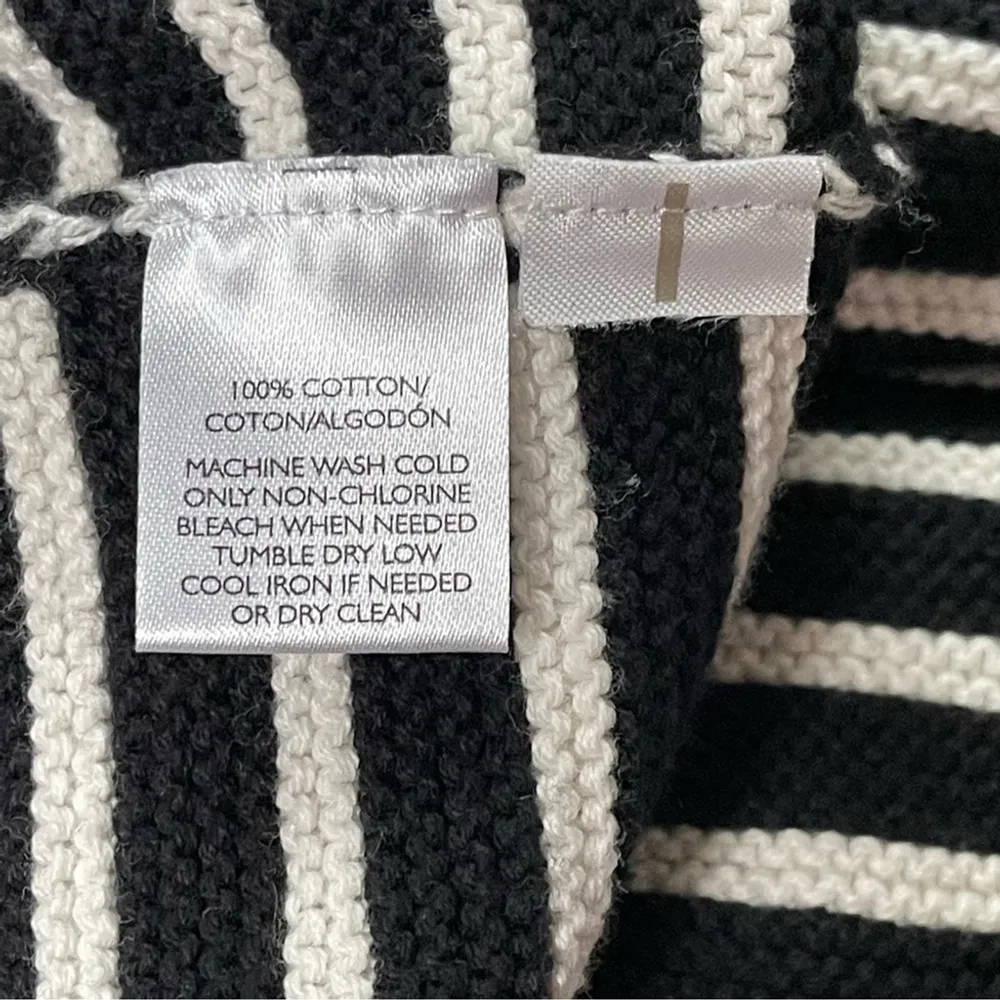 ANN Taylor Loft Cotton Sweater Womens Striped Long Sleeve Pullover Sz M - Image 8