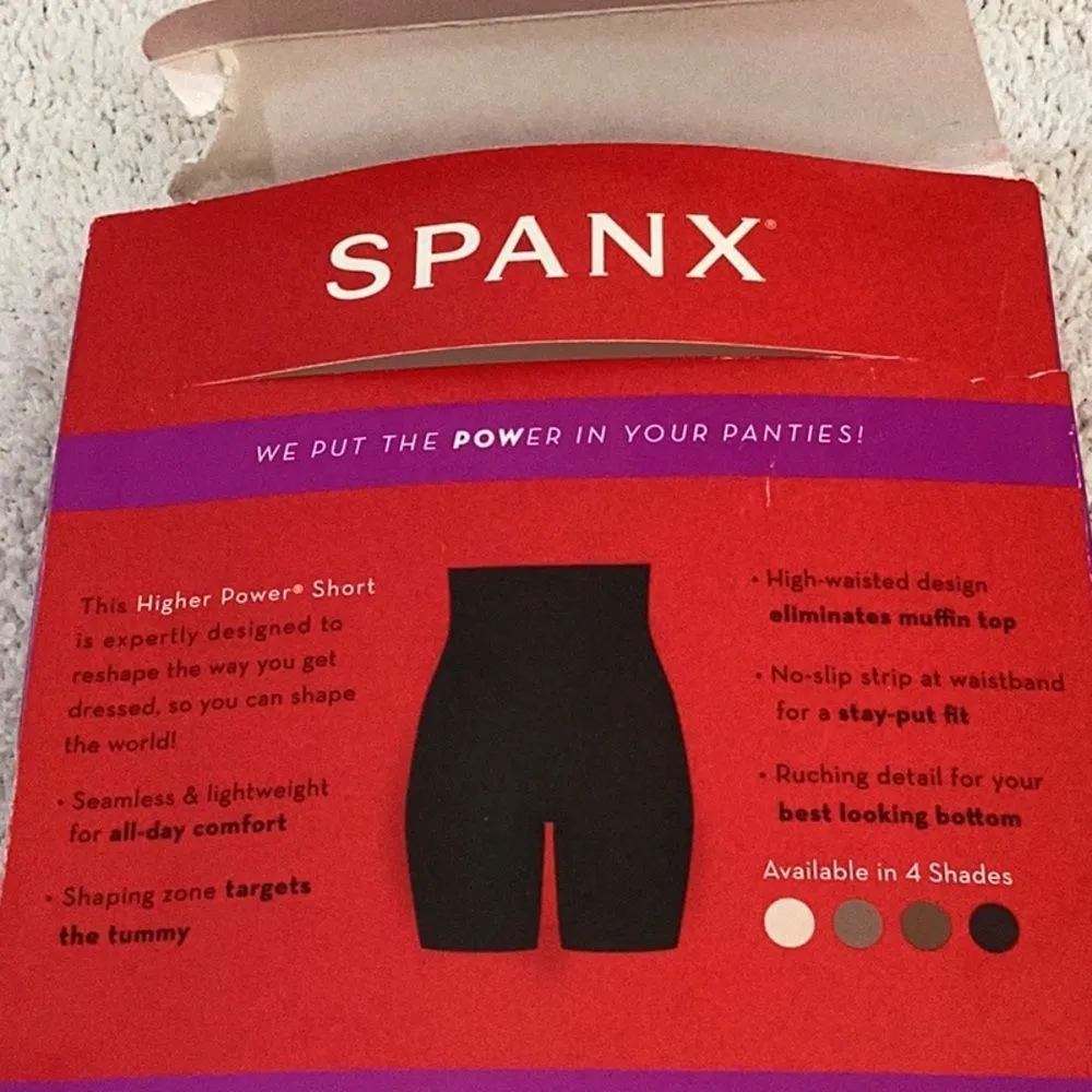 SPANX Women's High-Waisted Shaping Shorts, Black, Size Medium, NWT - Image 9