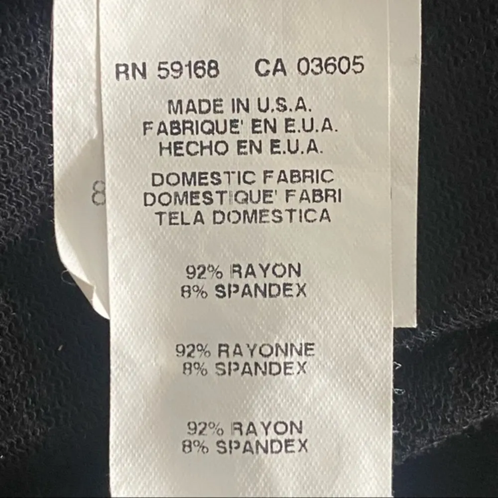 KAREN KANE black joggers with contrasting white stitching in size Medium. EUC - Image 7