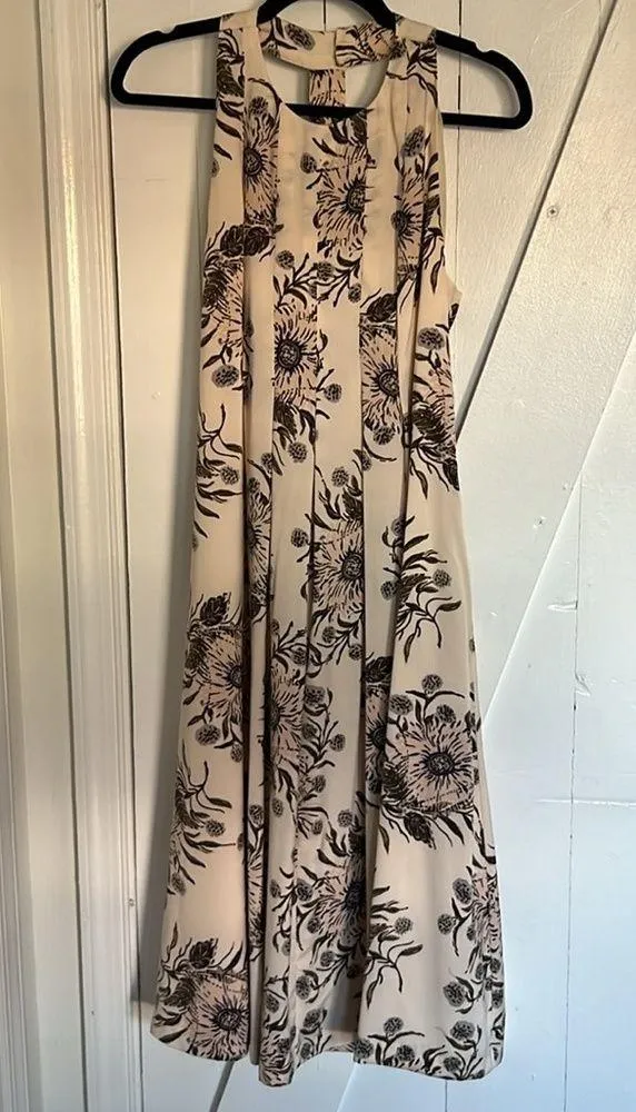 Madewell T-Back Midi Dress in Painted Blooms Size 4P - Image 5