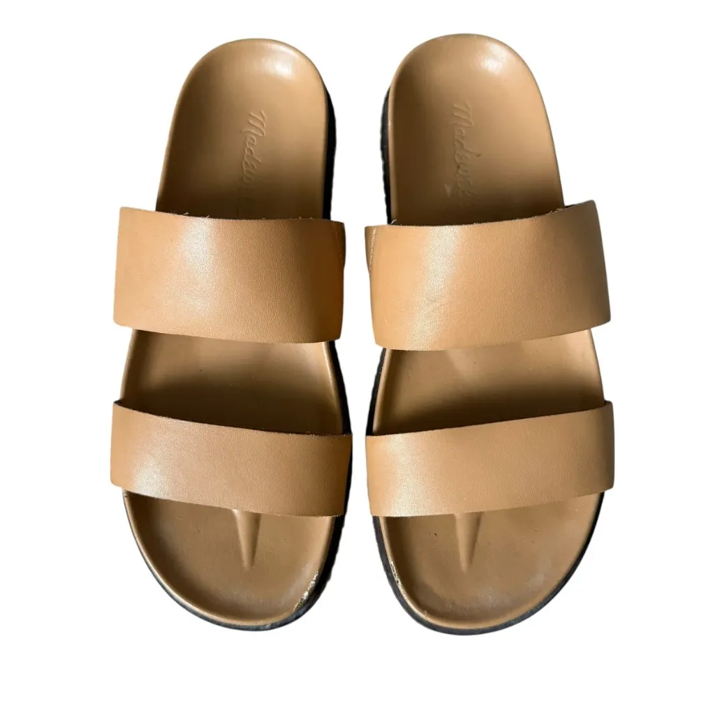 Madewell The Charley double strap slide sandals flats desert camel women's 6.5 - Image 6