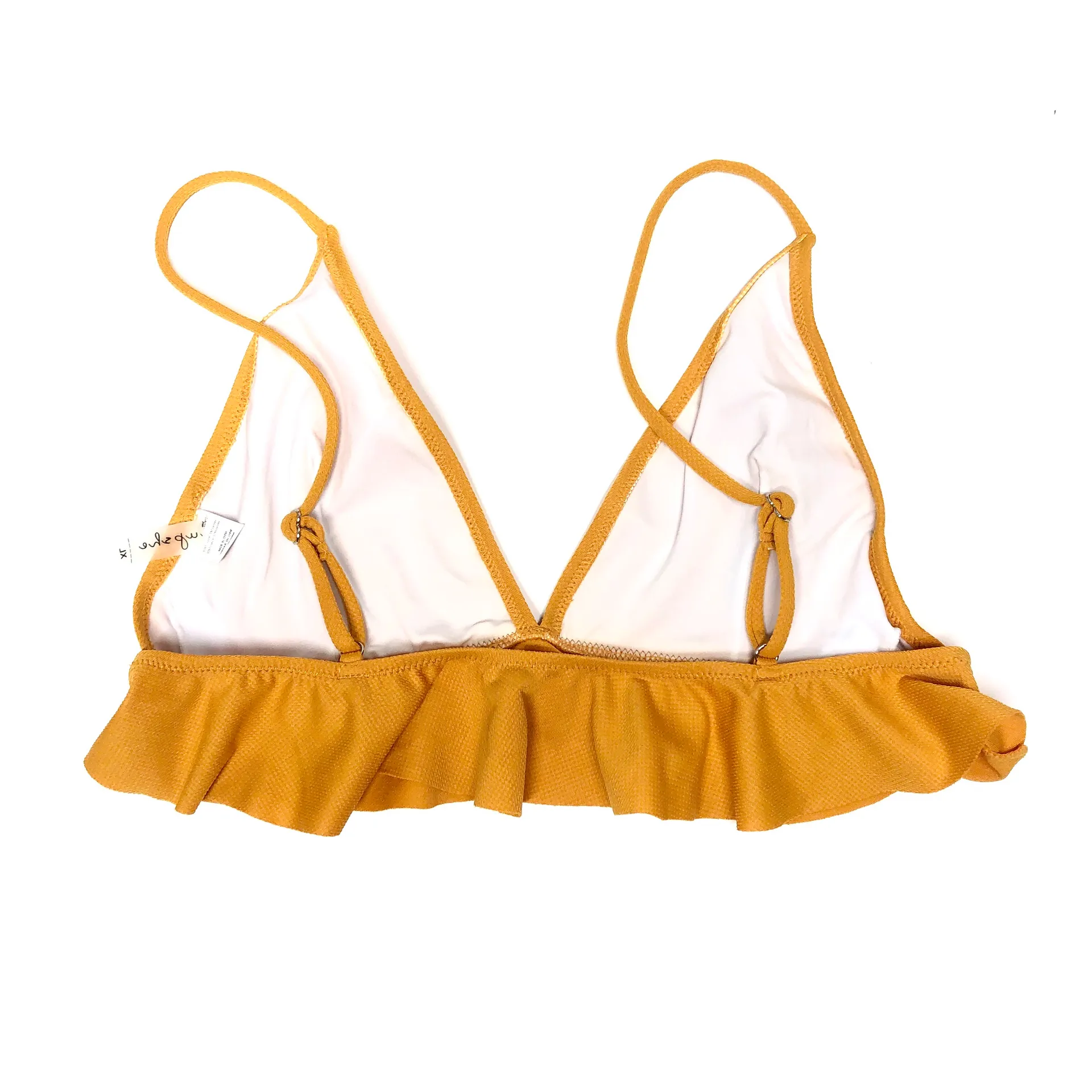 Cupshe XL Yellow Triangle Bikini Top - Image 2