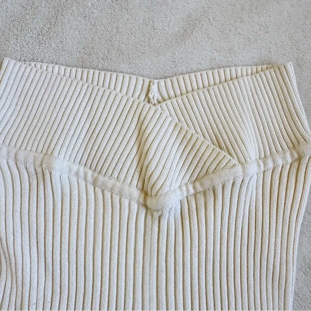 NBD Downtown Ribbed Short in White - Image 5