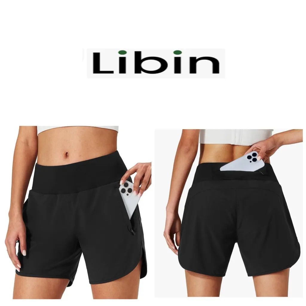 Libin Women's Athletic Black Shorts XL - Image 2