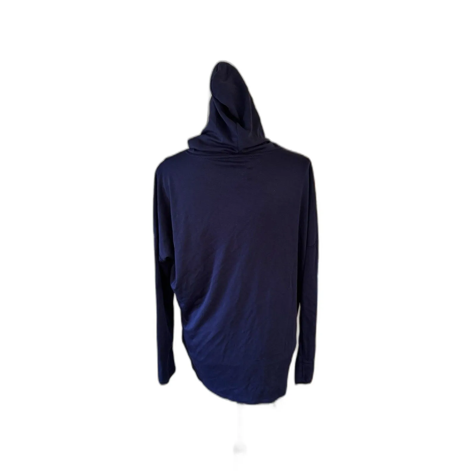 Cable & Gauge Studio Navy Blue Cowl Neck Pullover Hoodie Women's S Athleisure - Image 2