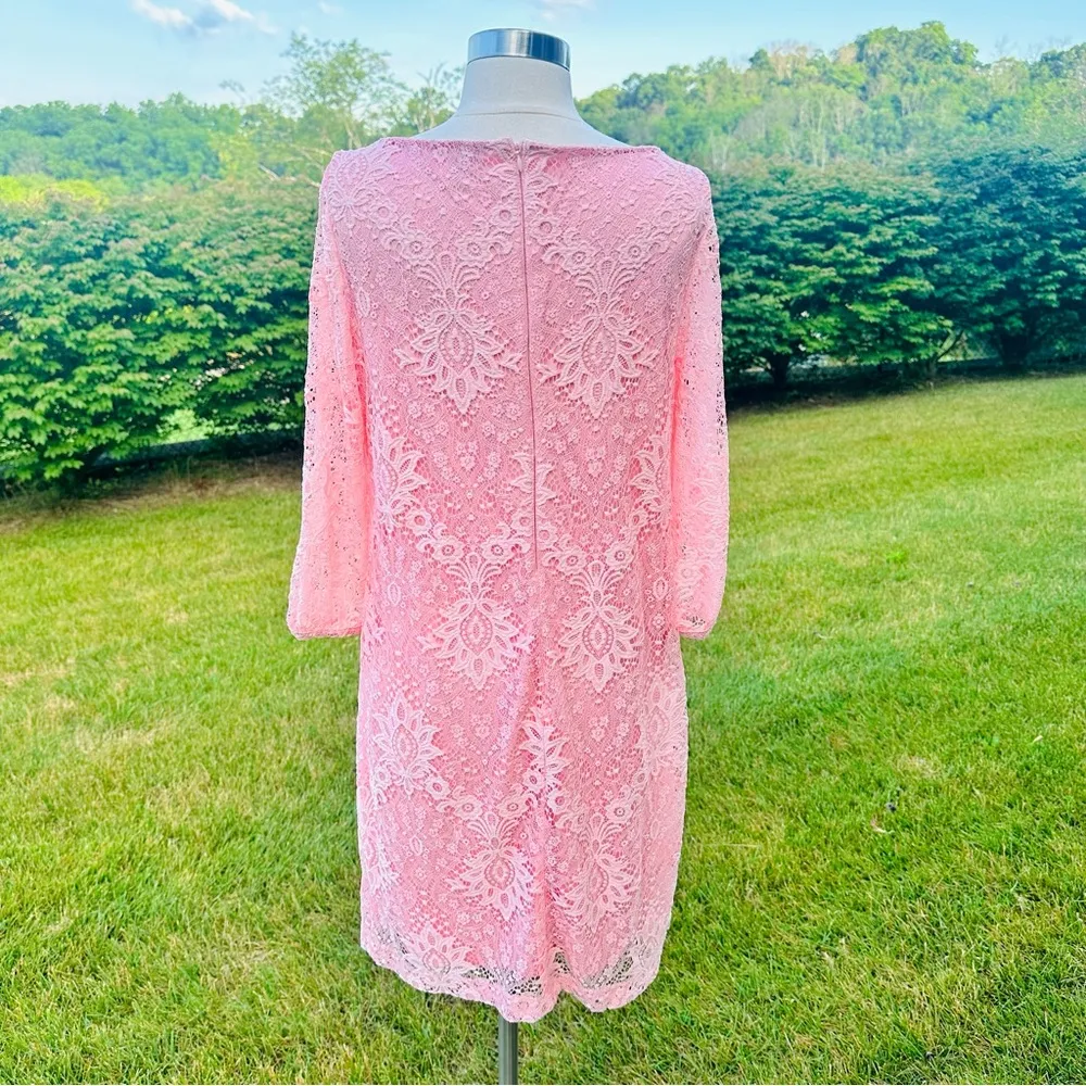 Chaps Lace Light Pink Elegant Dress - Image 9
