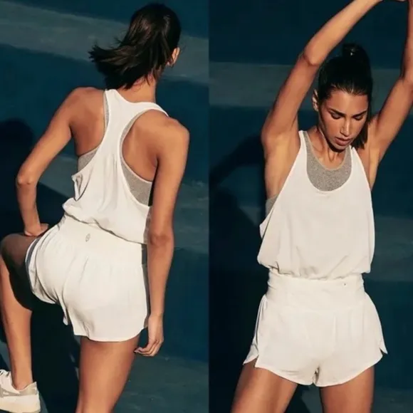 NWT Free People Movement Light as Air Runsie White Romper Size Medium - Image 2