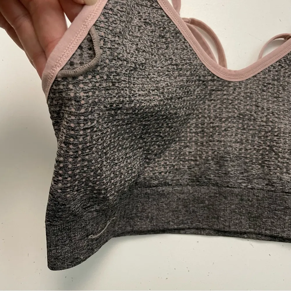 ECHT Sports Bra Textured No Padding Unlined Sweet Heart Neckline Pink Black Grey - Image 7