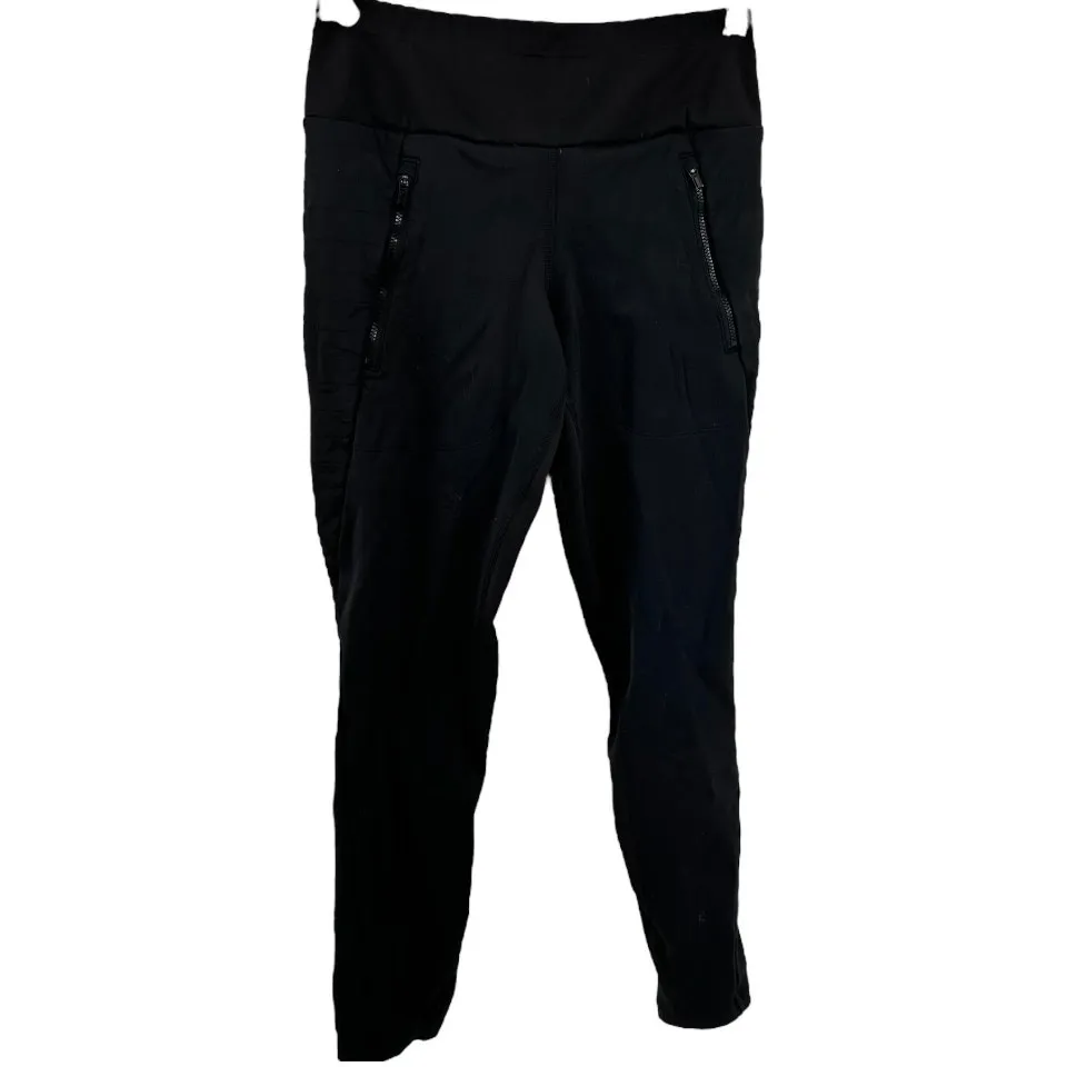 Athleta Peak Hybrid Fleece Tight Zip Pocket High Rise Water Resistant Black XS - Image 2