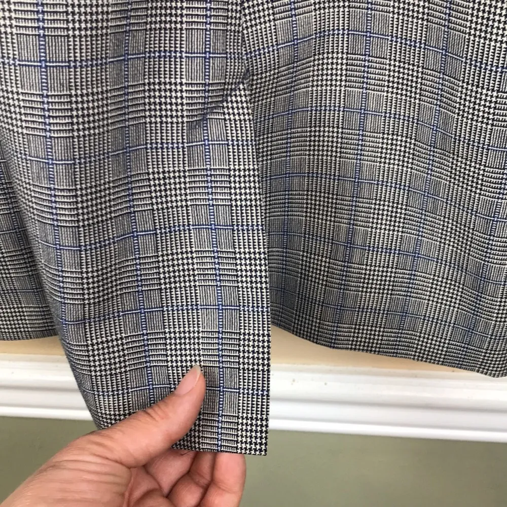 Pendleton Women’s Virgin Wool Plaid Blue Cream Button-Up Long Sleeve Shacket - Image 8