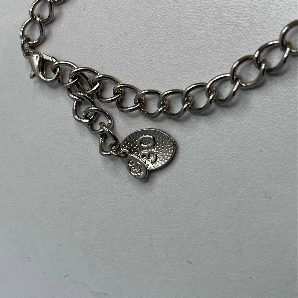 Silver Chain Numbers Charm Necklace 28” - Image 9