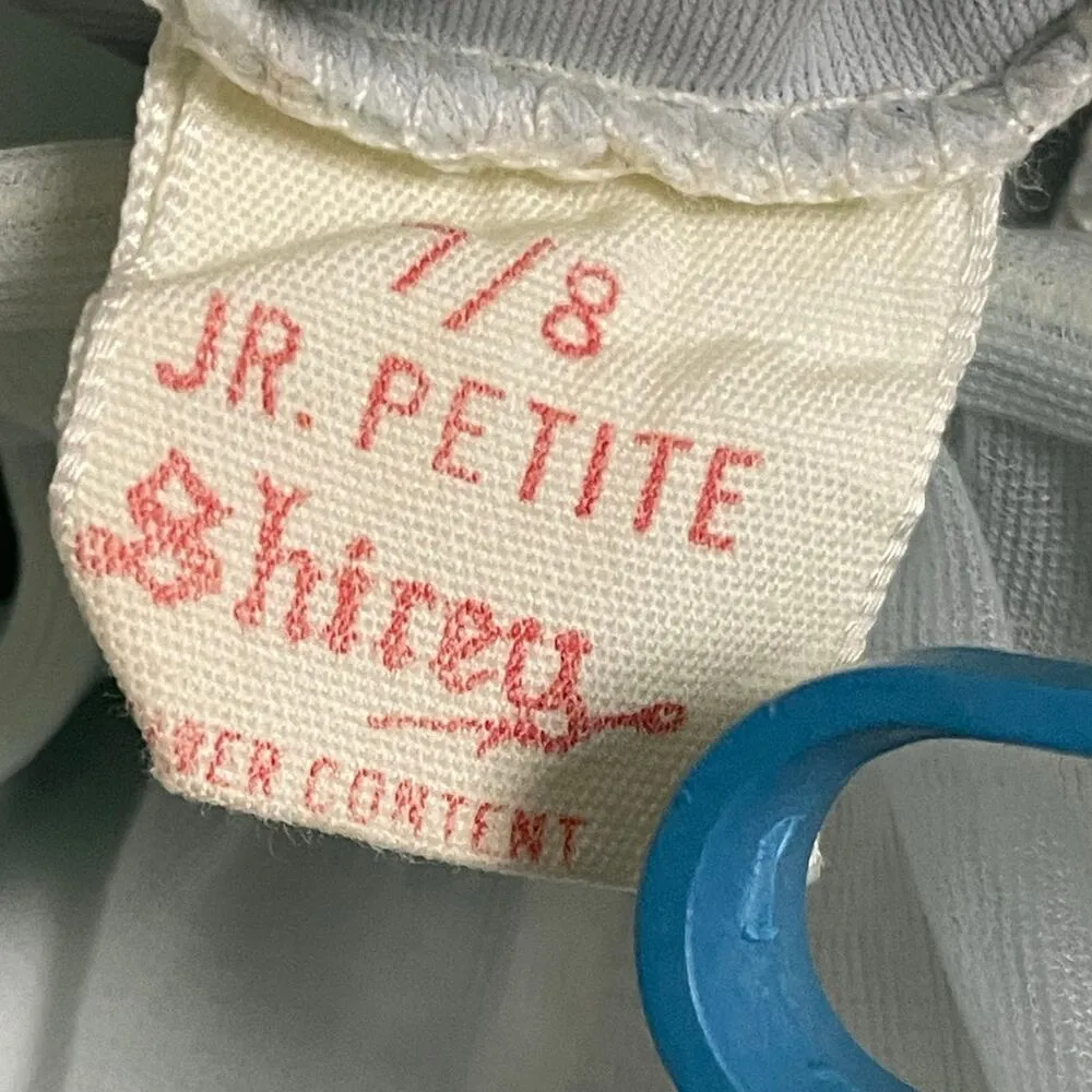 Shirey Vintage Peignoir Nightie & Bed Robe Set Jr. Petite 7/8 Blue - Image 6