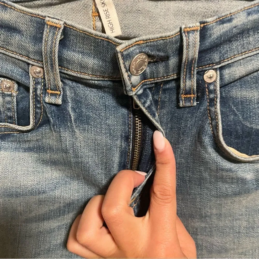 Rag & Bone High Rise Skinny Clean Street Water- Size 27 - Image 6