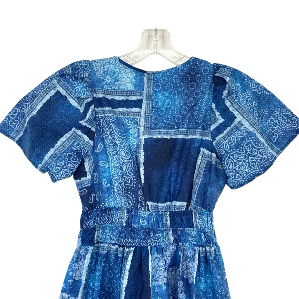 Anthropologie Somerset Maxi Dress Blue Patchwork New - Image 12