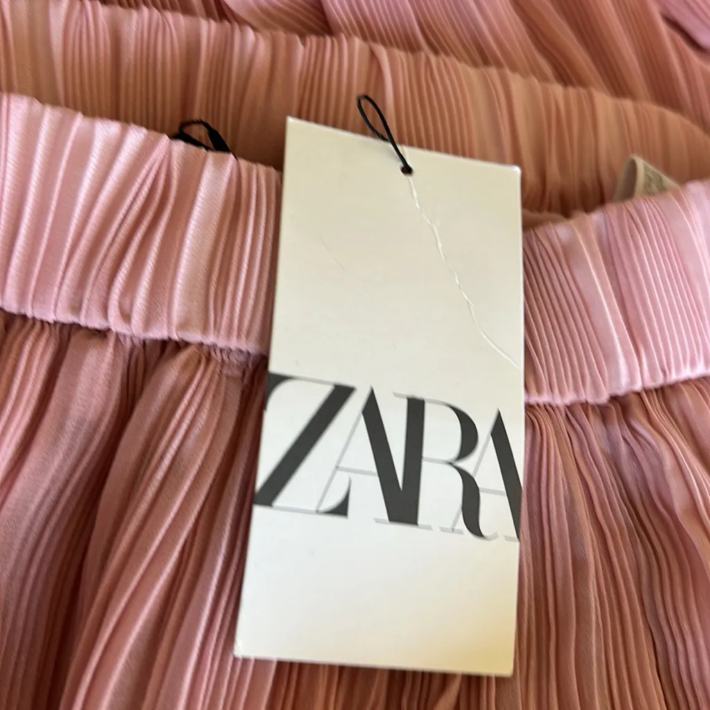 NWT Zara Pleated wide leg pants Mauve / Pink Bloggers Fav - Image 4