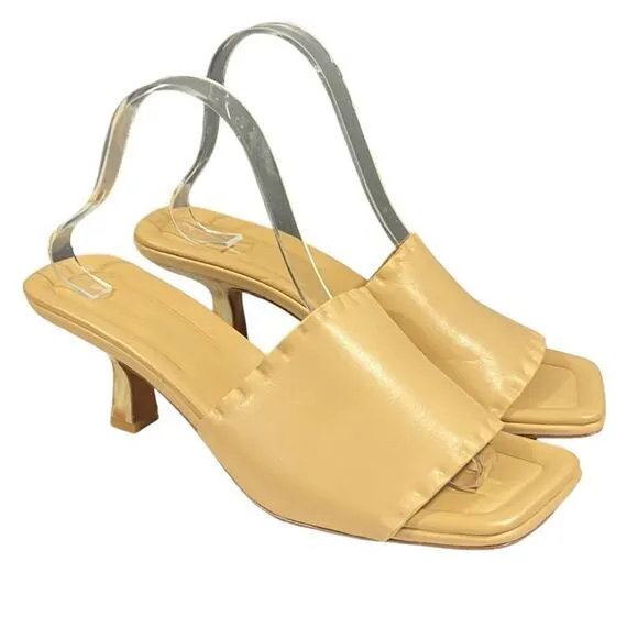 VINCE NWOT $295 Ceil Mafalda Leather Heels Sandals 9‎ M - Image 2