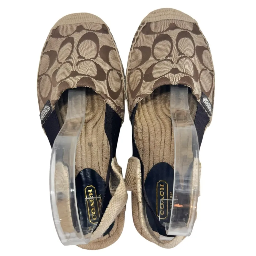 Coach Rayanne Espadrille Sling Flat Brown/Tan - Image 13
