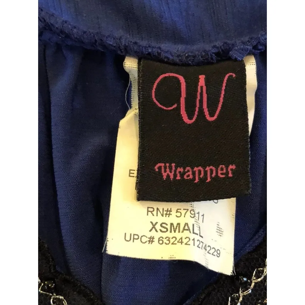 Wrapper  ~ Size X-Small  ~ Blue Blouse ~ V-Neck - Image 7