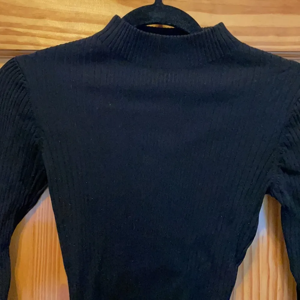 H&M black knit mock neck sweater S - Image 2