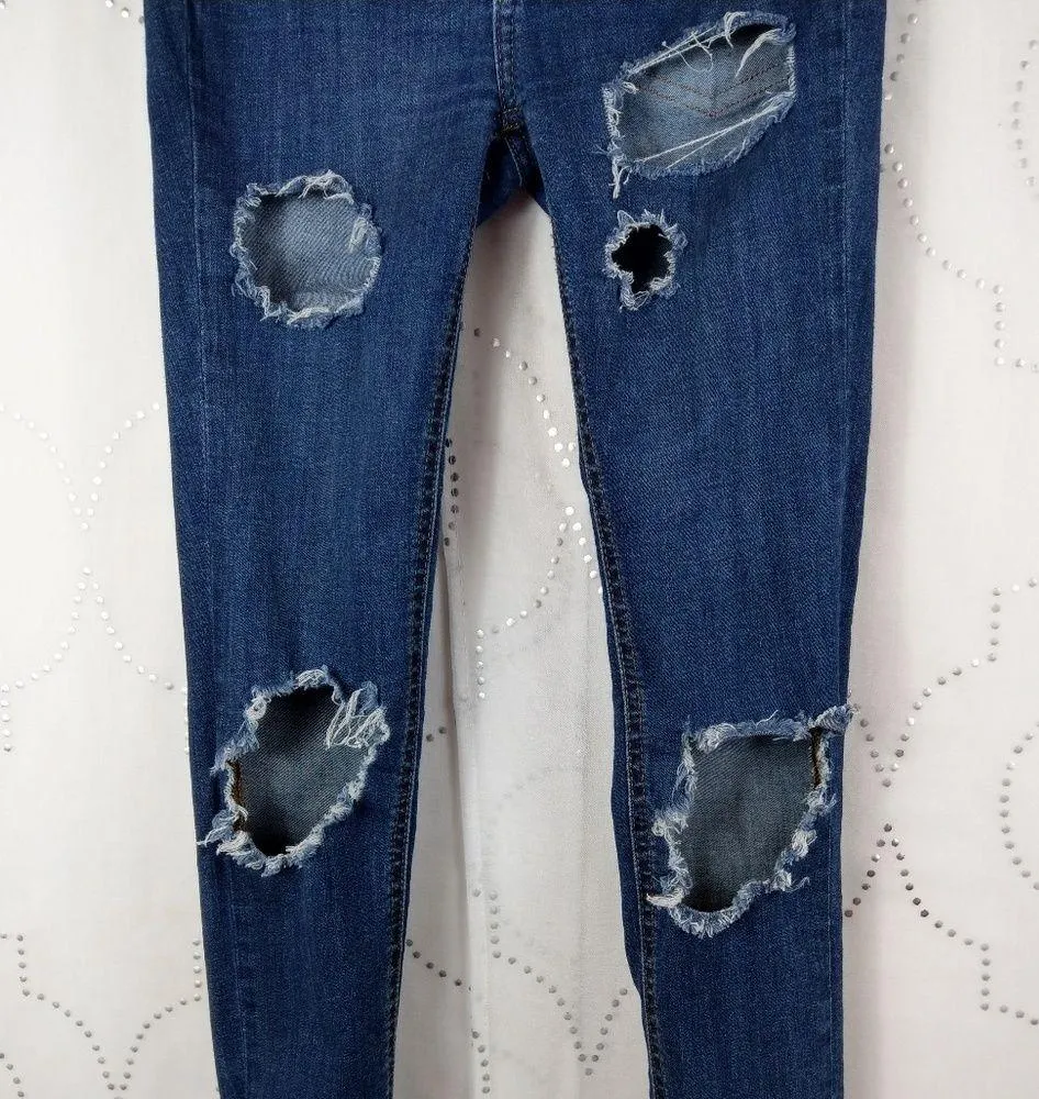 Free People busted skinny medium wash jeans - Image 4