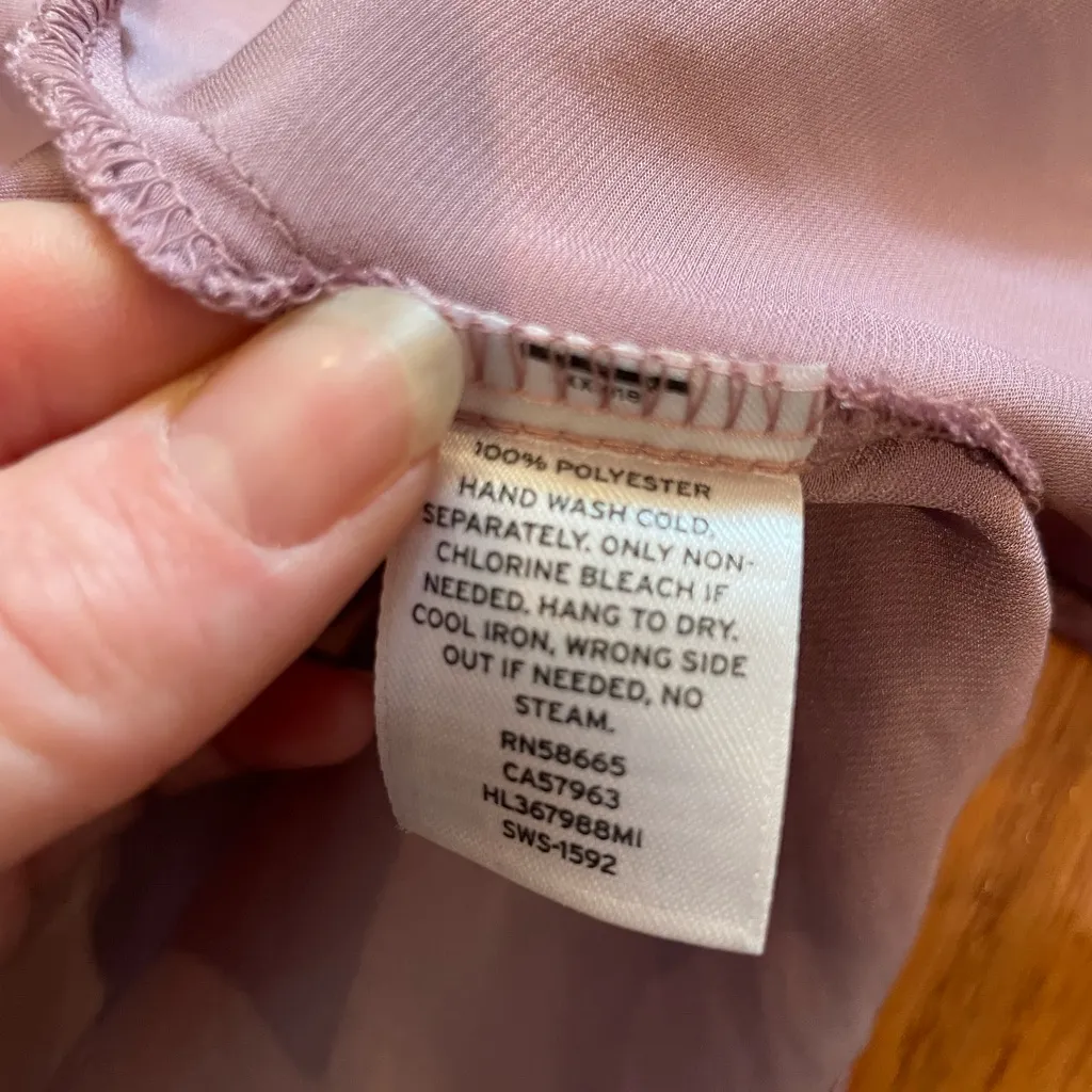 Chelsea28 Satin Wrap Top – Size Small – Mauve Blush Pink - Image 5