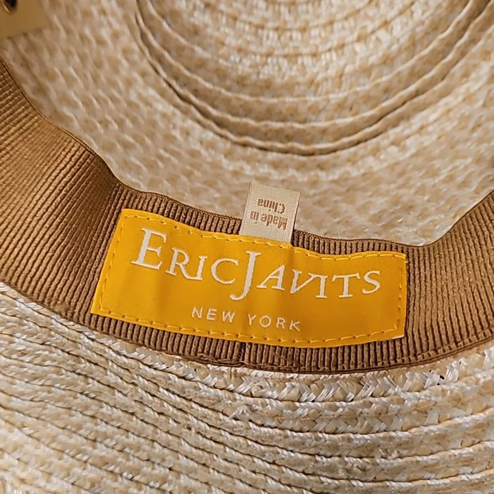 💕ERIC JAVITS💕 Sunshade Squishee Packable Straw Fedora Hat ~ OS Cream NWOT - Image 13