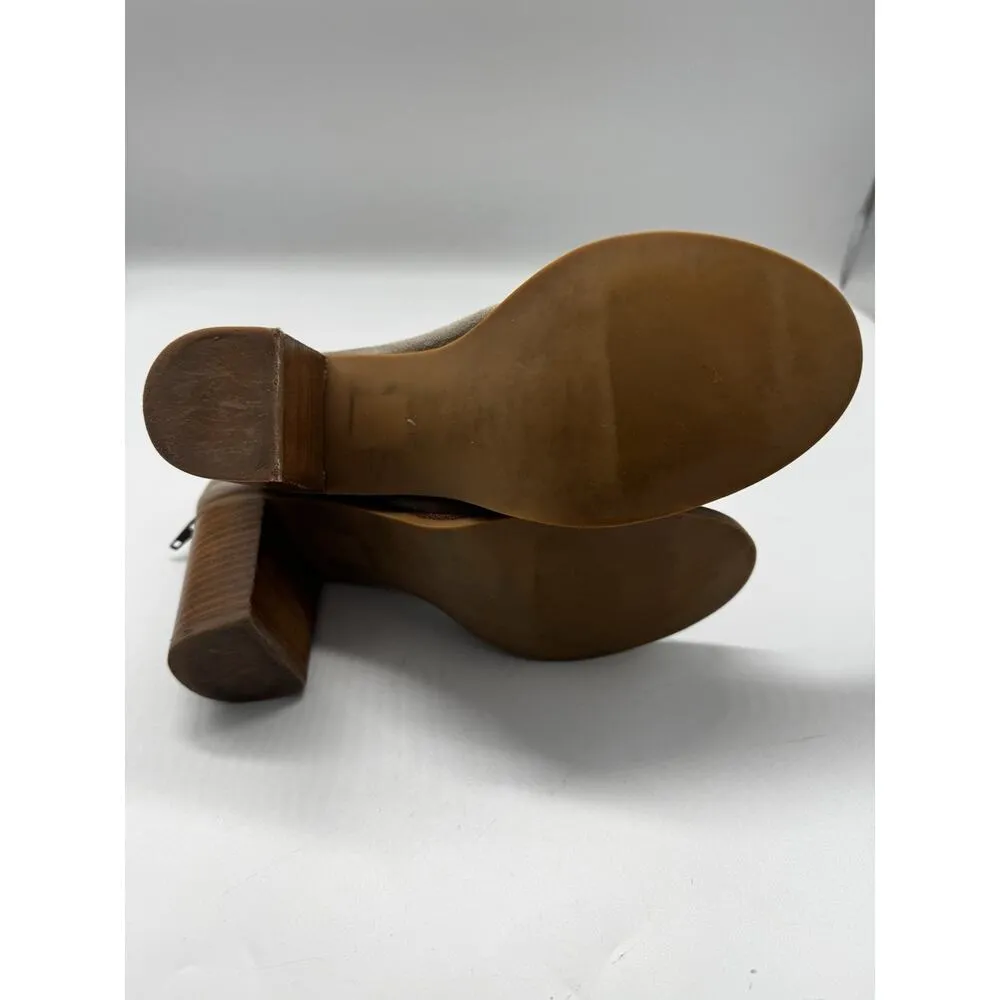 Jeffrey Campbell Light Brown Cors Suede Lace Up Sandals Block Heel Sz 7 Grunge - Image 10