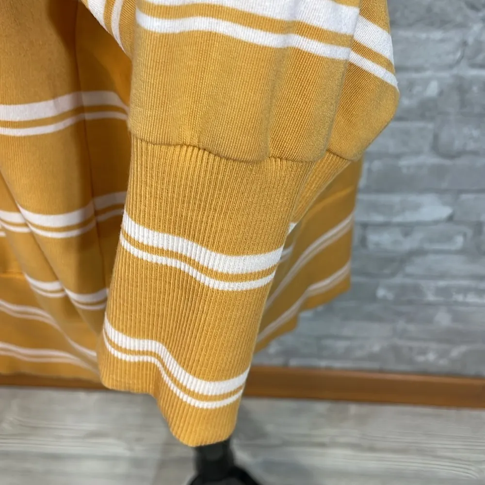 Garnet Hill Yellow Striped Cowneck - Image 4