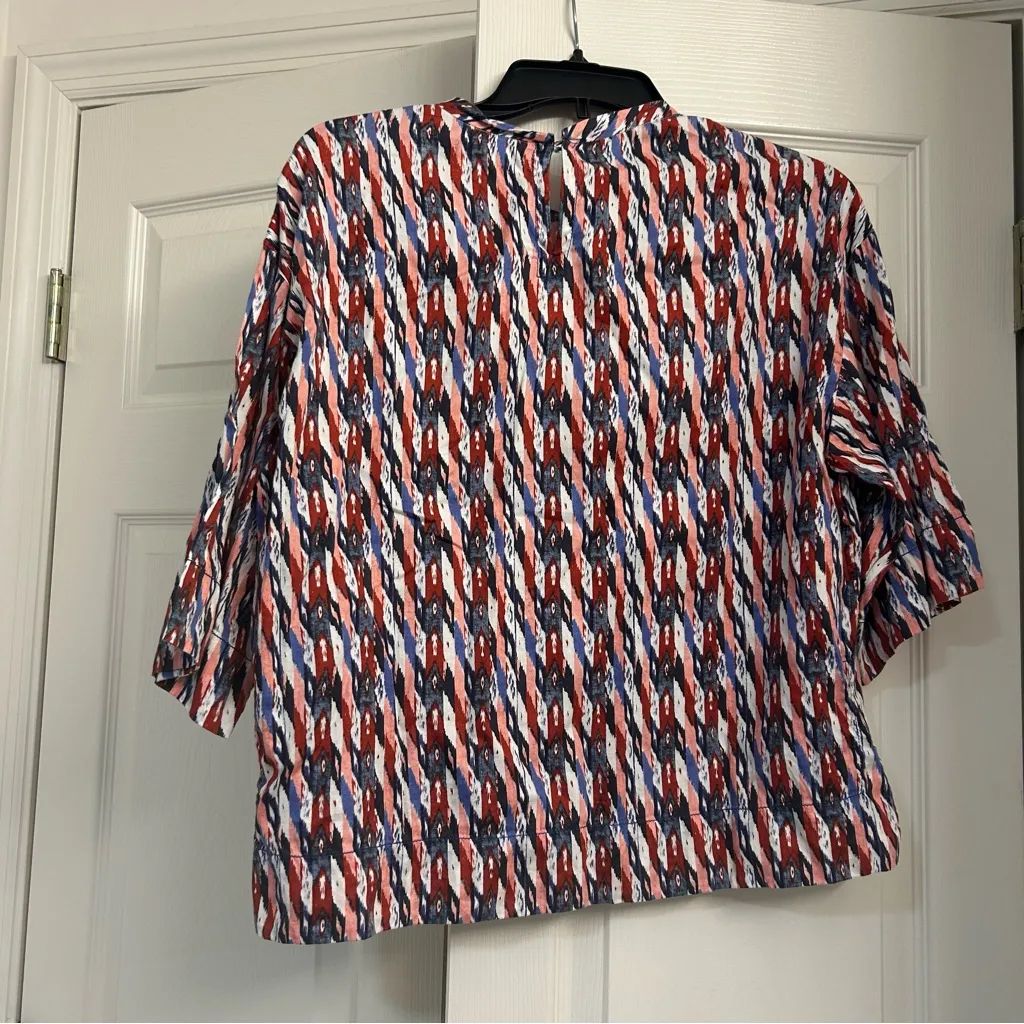 Isabel Marant Etoile Multicolored Tribal Print Cotton Blouse Top Size 34 - Image 5