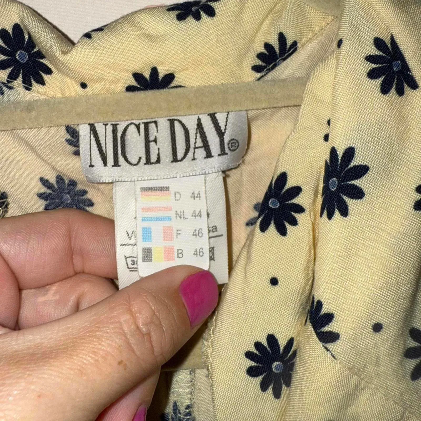 90s nice day vintage dress Yellow Size L - Image 2